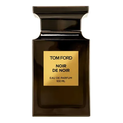 A studio shot of a Tom Ford Noir de Noir Eau de Parfum bottle.