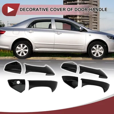Image de Ensemble De Couvercle De Poignée De Porte De Voiture Pour Honda Accord 2008-2012 Extérieur Noir Brillant En Abs