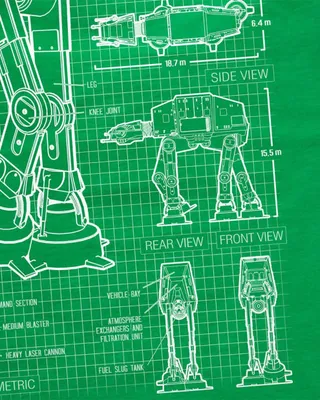 Produktbild von style3 AT-AT Herren T-Shirt blaupause walker