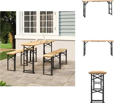 Produktbild von vidaXL Biertisch Klappbar 170x50x75/105 cm Massivholz Tanne -  Gartentische