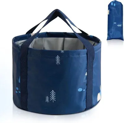 Immagine prodotto di Secchio pieghevole per la cura dei piedi, borsa da bagno portatile, lavapiedi, bacinella per la cura dei piedi per uso domestico e in campeggio, capienza 12 L, 30×20 cm