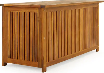 Produktbild von CASARIA® Gartenbox Holz Akazie 205L Deckel 160kg Belastbarkeit Wetterfest Auflagenbox Aufbewahrungsbox Garten Balkon Wintergarten Sitztruhe 115x50cm