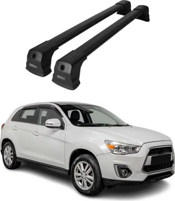 Image de Barres de toit transversales pour Mitsubishi ASX 2010-2023 Aluminium Noir 2 pcs