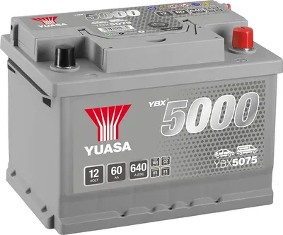 Produktbild von YUASA YBX5000 Starterbatterie 12V 60Ah 640A/EN LB2 Batterie