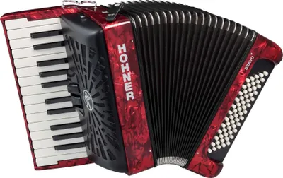 Image de Hohner Bravo II 60 Accordéon à clavier rouge