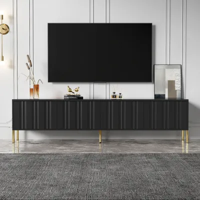 Produktbild von UnboxG TV-Schrank mit Schranktüren und Ablagefächern Fernsehschrank, TV Sideboard für Schlafzimmer, Wohnzimmer 190 cm(L) x 38 cm(W) x 48 cm(H)