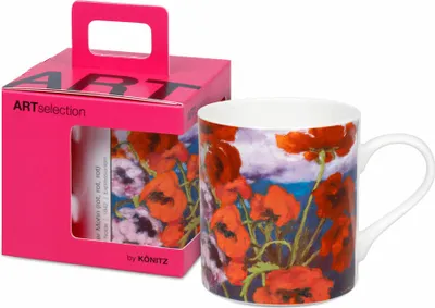 Image de Tasse Könitz Grand pavot - Emil Nolde, dans un coffret cadeau, porcelaine fine, rouge, 400 ml, 11 5 004 2791