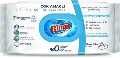 Produktbild von Bingo Feuchttücher Reinigungs Streifenfrei Oberflächenreinigungtücher  Schnell trocknend