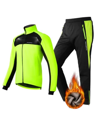 Produktbild von ROCKBROS Fahrrad Jacke + Hose Set Winter Thermo Fahrradbekleidung für Outdoor-Aktivitäten gr. XL