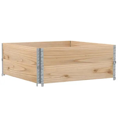 Produktbild von vidaXL Paletten-Aufsatzrahmen 2 Stk. 100x100 cm Massivholz Kiefer