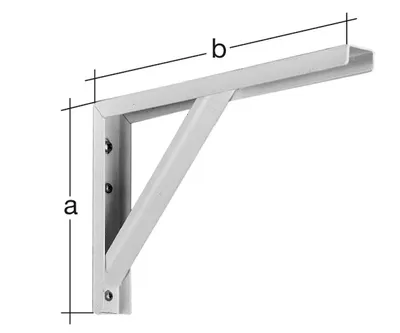 Produktbild von Alberts® Konsole aus U-Profil, verzinkt HxT 175x400 mm 803056
