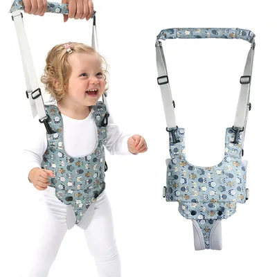 Produktbild von Baby Lauflernhilfe Mit Griff, Einstellbare Gehhilfe für Baby, Blau