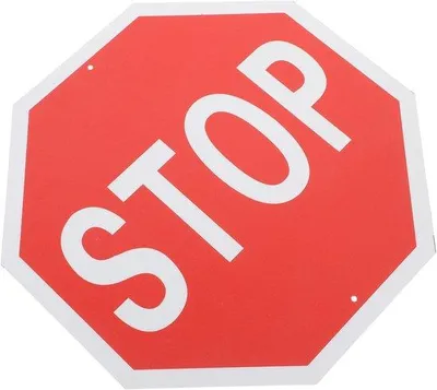 Produktbild von Stoppschild Aluminium - Wetterfestes Design - 30 x 30 cm - Rot