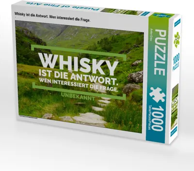 Produktbild von CALVENDO Puzzle Whisky ist die Antwort. Wen interessiert die Frage. | 1000 Teile Lege-Größe 64x48cm Foto-Puzzle für glückliche Stunden