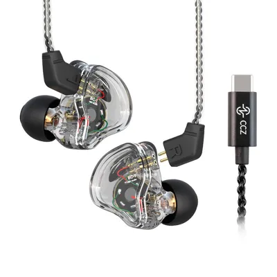 Zdjęcie produktu dla Słuchawki douszne z monitorem CCZ Melody, redukcja szumów, dynamiczne słuchawki sceniczne z cewką dynamiczną 10 mm, dźwięk stereo hi-fi, przewodowe słuchawki douszne