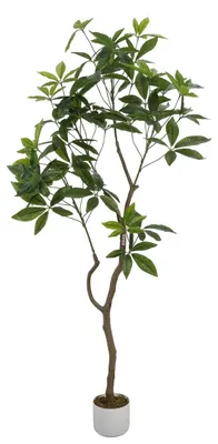 Immagine prodotto di Pianta artificiale di Schefflera - Pianta decorativa con vaso - 160 cm - Pianta da interno - Poliestere - Verde