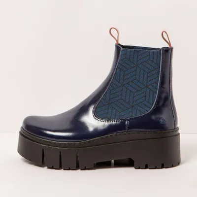 Produktbild von Art Stiefeletten Damen 1766 NAPPA SHINNY NAVY-FLAMINGO / LEEDS Farbe Blau