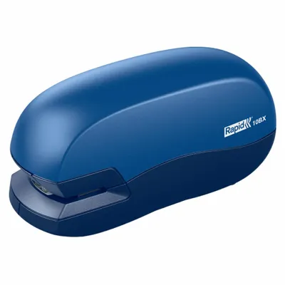 Produktbild von Rapid 10BX, 10 Blätter, Standard-Clinch, Vorderseite, 1 cm, Kunststoff, Blau