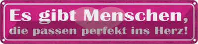 Produktbild von vianmo Blechschild 10x46 cm gibt Menschen perfekt ins Herz Dekoration Spruch Zitat