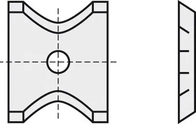 Obrázok produktu pre BRÜCK HW-WP 13 x 14 x 1,5 mm R=3 HC05 s polomerom 3 mm pre HOWEMA | 27131403
