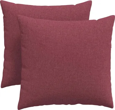 Produktbild von vidaXL Sofakissen 2 pcs Weinrot 45 x 45 cm Stoff