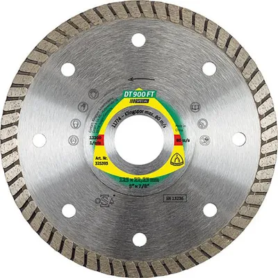 Obrázok produktu pre Diamantové rezacie kotúče Klingspor DT 900 FT, 115 x 1,4 x 22,23 mm 1,4 x 7,5 mm, uzavretý okraj Turbo