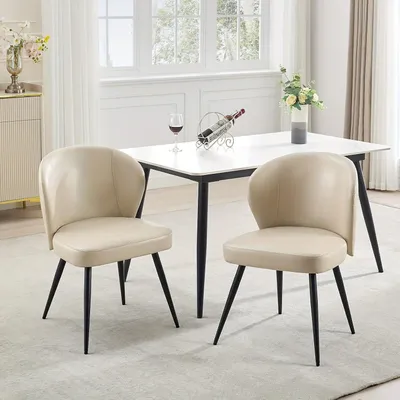 Produktbild von Esszimmerstuhl - Stuhl - Schalenstuhl - Wohnzimmerstuhl - Bürostuhl - Set mit 6 Stück - Moderner Kunstlederstuhl