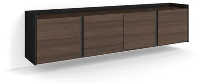Immagine prodotto di Mobili TV effetto legno rovere scuro e nero 207x35x50cm sospeso