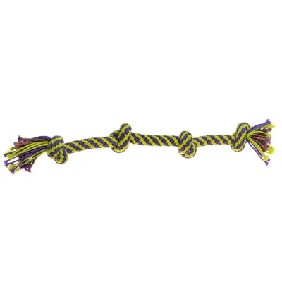 Produktbild von COMFY Robustes Hundespielzeug KANAT 4 | 60cm Zerrseil mit Knoten | Apportieren & Ziehen | Für alle Hunderassen | Langlebig