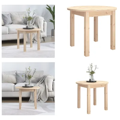 Image de vidaXL Table basse Ø 55x45 cm Pin massif - Table basse - Tables basses - Table d'appoint - Table de salon
