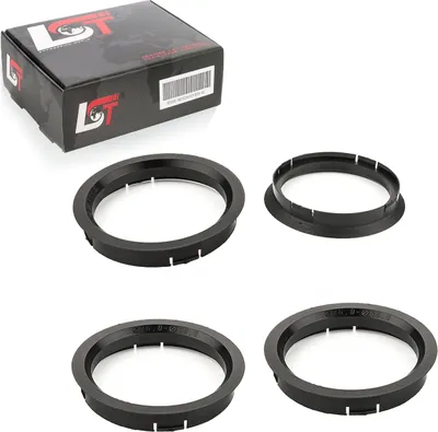 Produktbild von 4x Zentrierringe Schwarz Alufelgen Ø 76,0 mm - Ø 66,6 mm für Audi für Porsche