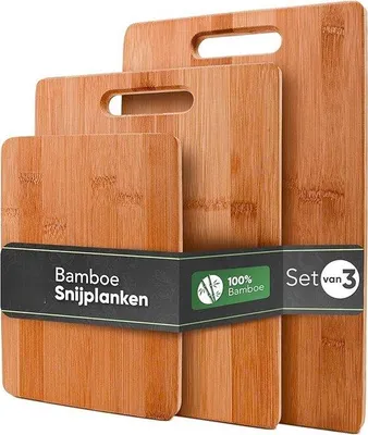 Immagine prodotto di Set di taglieri in bambù, 3 pezzi, 33x22 cm, legno