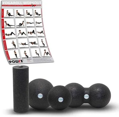 Image de Famanu Set : Entraînement complet avec rouleau de massage myofascial professionnel (4 en 1) pour l'automassage