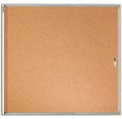 Image de FRANKEN Franken Vitrine d'affichage X-tra!Line intérieur 96 x 98 x 3,5 cm (l x h x p) 12 x DIN A4 avec serrure aluminium/plastique anodisé argenté