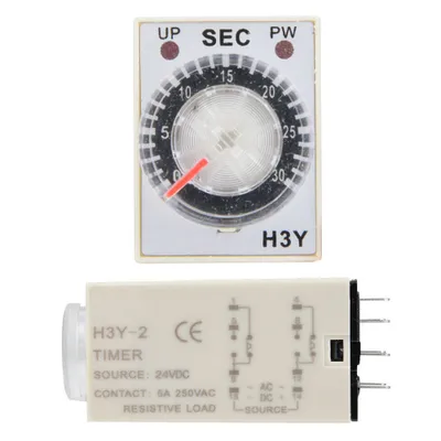 Zdjęcie produktu dla H3Y-2 24VDC, opóźnienie czasowe, przekaźnik czasowy, wyłącznik czasowy, wyłącznik czasowy 24V