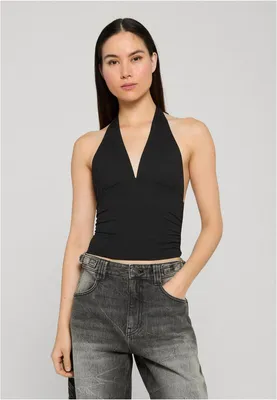 Produktbild von Urban Classics Neckholder Damen Ladies Polyamide Jersey Neckholder Top schwarz M