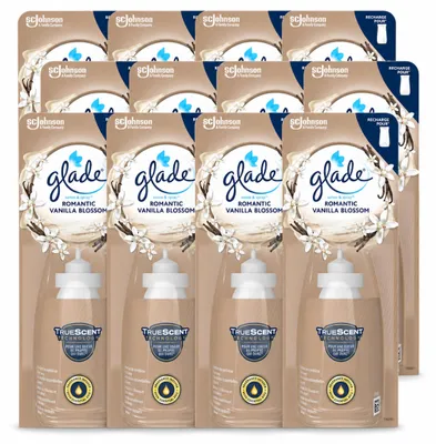 Produktbild von 12 x Glade Sense & Spray Nachfüller Romantic Vanilleblüte - 18 ml - Vorteilspackung - 12 Stücke