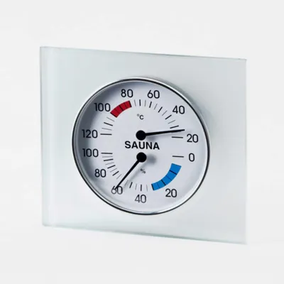Produktbild von Infraworld Klimamesser mit Glasrahmen Saunazubehör Saunamessgerät S2288