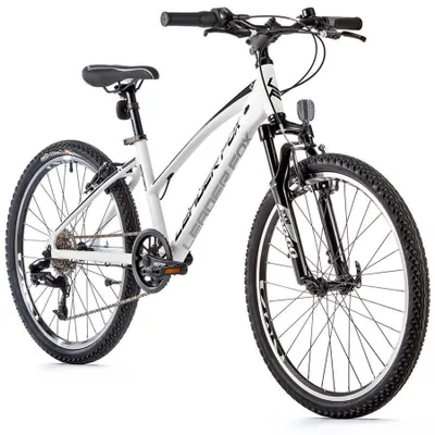 Produktbild von 24 Zoll Alu Mountainbike Leader Fox Spider Girl 8 Gang S-Ride MTB Weiss matt