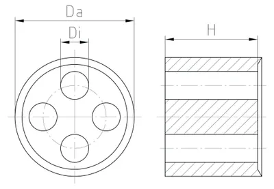 Produktbild von "DICHTRINGE-M25 / Bohrung 6 x 4"