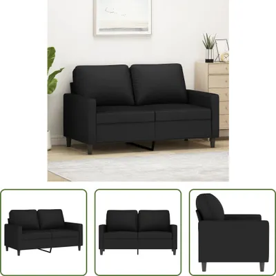 Zdjęcie produktu dla The Living Store sofa 2-osobowa czarna 120 cm aksamitna