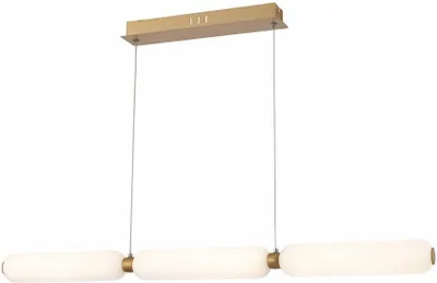 Obrázok produktu pre Zavesená LED lampa Catkin, zlatá, 8 W, neutrálna biela, 1920 lm, sklo, rozmery: 120 x 92,5 x 7 cm, IP20, Reality