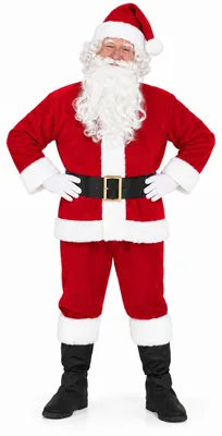 Immagine prodotto di Costume da Babbo Natale in rosso scuro con barba, taglia S-XXXXL, taglia: XXXL