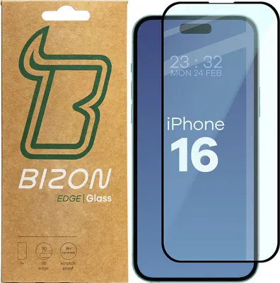 Produktbild von Bizon Glass Edge 2 Apple iPhone 15 / 16 schwarz