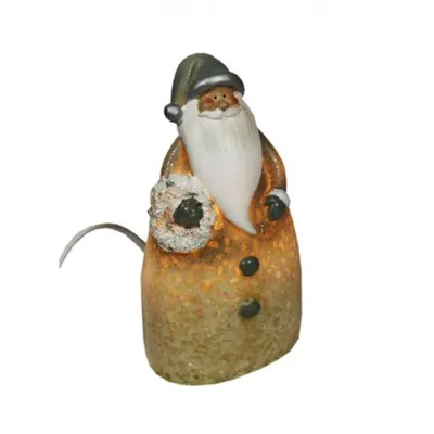 Produktbild von Nachttischlampe im Weihnachtsmanndesgin mit Glitzer Höhe 20cm