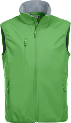 Produktbild von Basic Softshell Weste mit Reißverschluss, elastischem Bund und praktischen Taschen