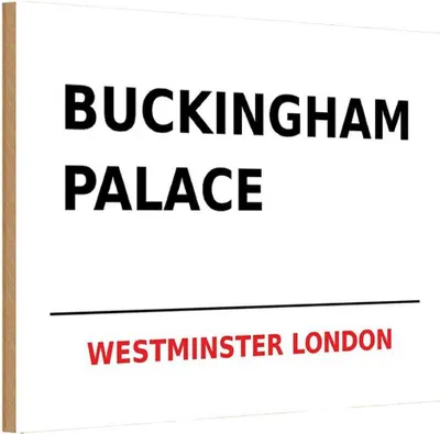 Produktbild von vianmo Holzschild 20x30 cm Street Buckingham Palace Straße Stadt