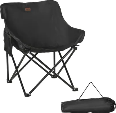 Produktbild von Campingstuhl, faltbar, Stahlrahmen, Stoffsitz, Tragetasche, Schwarz