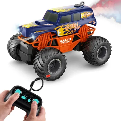Produktbild von Ferngesteuertes Auto, 1:16 ferngesteuertes Sprühauto mit LED-Lichtern, simuliertes Geländewagenspielzeug für Kinder und Jungen