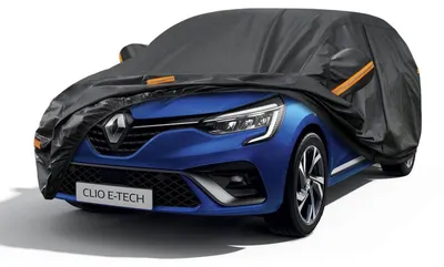 Productafbeelding van Autoplane, waterdichte en ademende autoverpakking voor Renault Clio (hatchback, 1990-2025), 7-laags, geschikt voor volledige afdekking, kleur: zwart